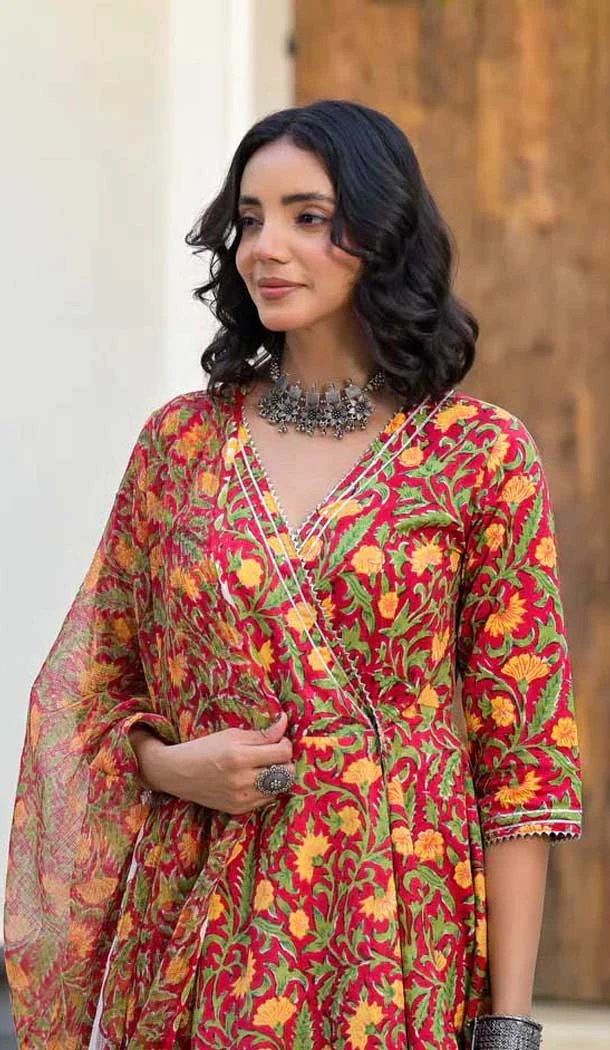 Rani Cotton Print Work Designer Wear Sharara Suit - 11768203024