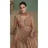 Chiku Georgette Sequins Work Party Wear Designer Plus Size Gown With Dupatta - 11770203029