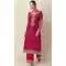 Chinon Embroidery Work Party Wear Palazzo Salwar Suit In Rani Pink - 11810203377