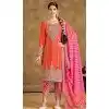 Orange Fiber Chinon Embroidered Designer Wear Plus Size Salwar Suit - 11835203507