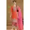 Orange Fiber Chinon Embroidered Designer Wear Salwar Suit - 11835203507