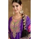Purple Fiber Chinon Embroidered Designer Wear Salwar Suit - 11835203508
