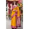 Mustard Banarasi Silk Weaving Work Party Wear Plus Size Saree - 11856203608