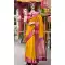 Mustard Banarasi Silk Weaving Work Party Wear Saree - 11856203608