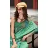 Mint Green Banarasi Silk Weaving Work Party Wear Plus Size Saree - 11856203609