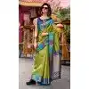 Green Banarasi Silk Weaving Work Party Wear Plus Size Saree - 11856203611