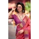 Banarasi Silk Weaving Work Party Wear Saree In Pink - 11856203612