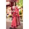 Banarasi Silk Weaving Work Party Wear Plus Size Saree In Pink - 11856203612