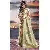 Satin Weaving Work Party Wear Plus Size Saree In Light Green - 11863203652