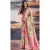 Satin Weaving Work Party Wear Plus Size Saree In Beige - 11863203655