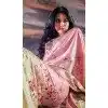 Satin Weaving Work Party Wear Plus Size Saree In Pink - 11863203657