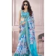 Sky Blue Modal Silk Printed Party Wear Designer Saree - 11865203667