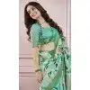 Green Modal Silk Printed Party Wear Designer Plus Size Saree - 11865203669