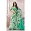 Green Modal Silk Printed Party Wear Designer Plus Size Saree - 11865203669