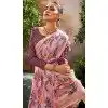 Linen Tissue Printed Party Wear Designer Plus Size Saree In Pink - 11868203685