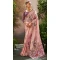 Linen Tissue Printed Party Wear Designer Saree In Pink - 11868203685
