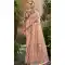 Linen Tissue Printed Party Wear Designer Saree In Peach - 11868203690