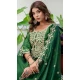 Silk Blend Embroidered Pakistani Salwar Kameez In Green - 11880203749