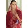 Maroon Cotton Silk Embroidered Party Wear Plus Size Salwar Suit - 11881203753