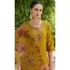 Mustard Cotton Silk Embroidered Party Wear Plus Size Salwar Suit - 11881203754