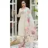 Off White Cotton Silk Embroidered Party Wear Plus Size Salwar Suit - 11881203755