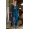 Teal Blue Cotton Silk Embroidered Party Wear Salwar Suit - 11881203756