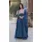 Teal Blue Star Georgette Embroidered Work Party Wear Gown With Dupatta - 11884203763