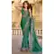 Chiffon Resham Work Party Wear Saree In Green - 11834203504