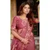 Chiffon Resham Work Party Wear Plus Size Saree In Mauve - 11834203505