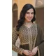 Georgette Embroidered Party Wear Anarkali Suit In Olive Green - 11841203535