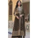 Georgette Embroidered Party Wear Anarkali Suit In Olive Green - 11841203535