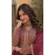 Georgette Embroidered Party Wear Anarkali Suit In Mauve - 11841203536