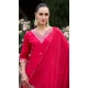 Silk Blend Embroidered Party Wear Salwar Suit In Rani Pink - 11847203556