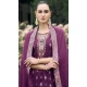 Viscose Rayon Embroidered Party Wear Salwar Suit In Purple - 11847203557