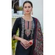 Silk Blend Embroidered Party Wear Salwar Suit In Black - 11847203559