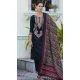 Silk Blend Embroidered Party Wear Salwar Suit In Black - 11847203559