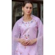 Viscose Rayon Sequins Work Party Wear Salwar Suit In Lavender - 11847203560