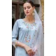 Viscose Rayon Sequins Work Party Wear Salwar Suit In Sky Blue - 11847203561