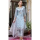 Viscose Rayon Sequins Work Party Wear Salwar Suit In Sky Blue - 11847203561