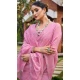 Pink Silk Sequins Work Party Wear Saree - 11833203499