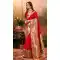 Tomato Red Silk Paithani Work Traditional Wear Saree - 11858203626