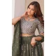 Star Georgette Embroidery Work Women Lehenga Choli In Mehendi Green - 11905203877