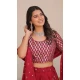 Star Georgette Embroidery Work Women Lehenga Choli In Rani Pink - 11905203878