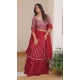 Star Georgette Embroidery Work Women Lehenga Choli In Rani Pink - 11905203878