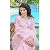 Pink Organza Hand Work Party Wear Plus Size Saree - 11926203963
