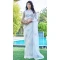 White Organza Hand Work Party Wear Saree - 11926203964