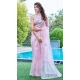 Organza Hand Work Party Wear Saree In Pink - 11926203967