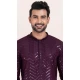Viscose Rayon Sequins Work Men Kurta Pajama In Purple - 11951204123