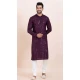 Viscose Rayon Sequins Work Men Kurta Pajama In Purple - 11951204123