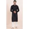 Viscose Rayon Sequins Work Men Kurta Pajama In Black - 11951204124